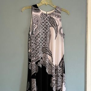 SELLING KASPER TENT DRESS SIZE 12 SLEEVELESS BLACK/WHITE PAISLEY CONDITION:USED